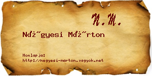 Négyesi Márton névjegykártya