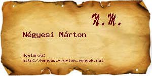 Négyesi Márton névjegykártya